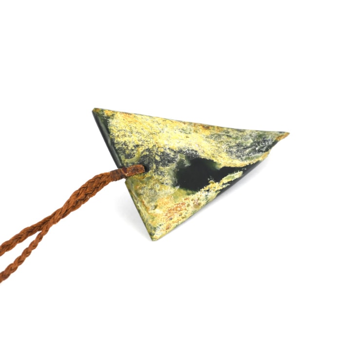 Marsden Flower Jade Triangle pendant