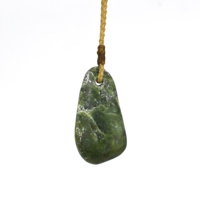 natural pebble pounamu pendant