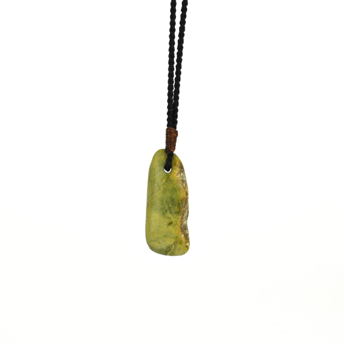 Marsden flower jade raw pounamu pebble pendant