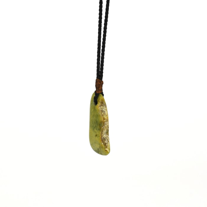 Marsden flower jade raw pounamu pebble pendant