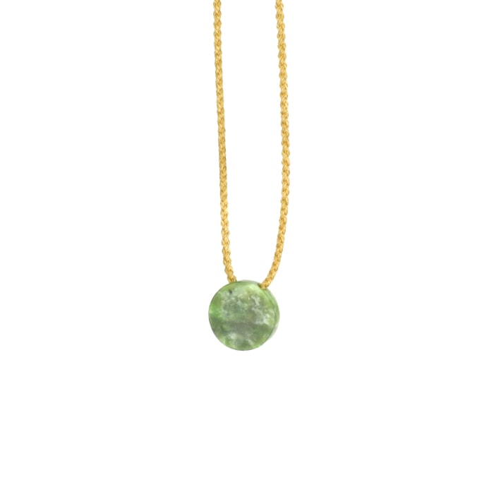 vibrant green garnet dot small pendant