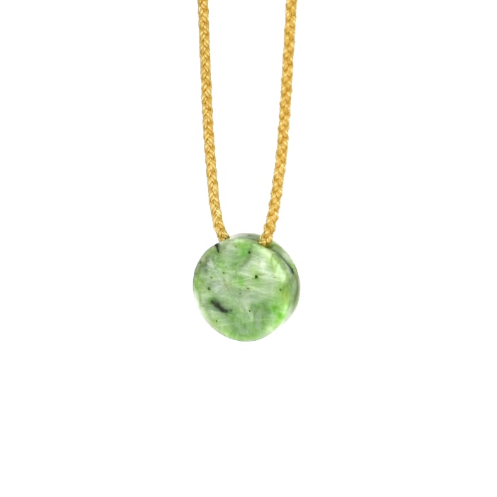 vibrant green garnet dot small pendant
