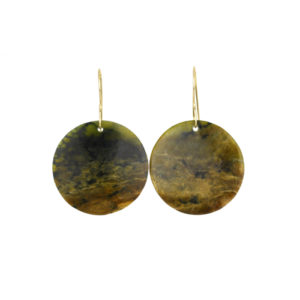 10.golden pounamu earrings