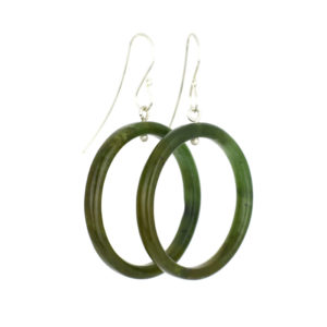 medium pounamu hoop earrings