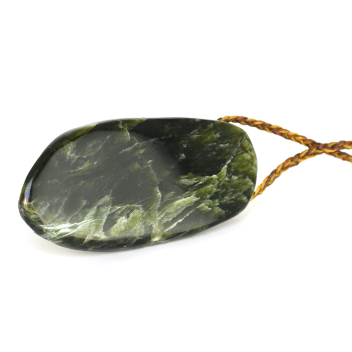 large Koko Tangiwai pounamu pebble pendant
